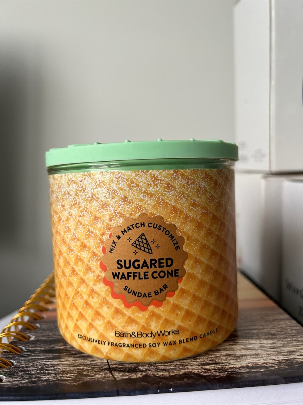 Bath and Body Works Sugared Waffle Cone 3 wick candle